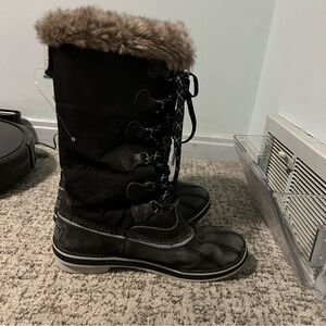 L.L. Bean Black Rangeley Insulated PAC Lace-Up Boots Size 6